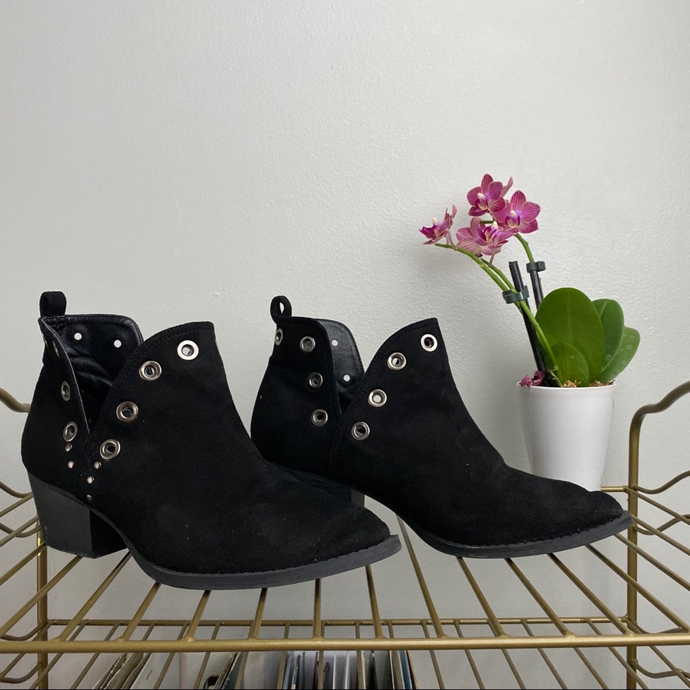 Black Studded Ankle Boots
